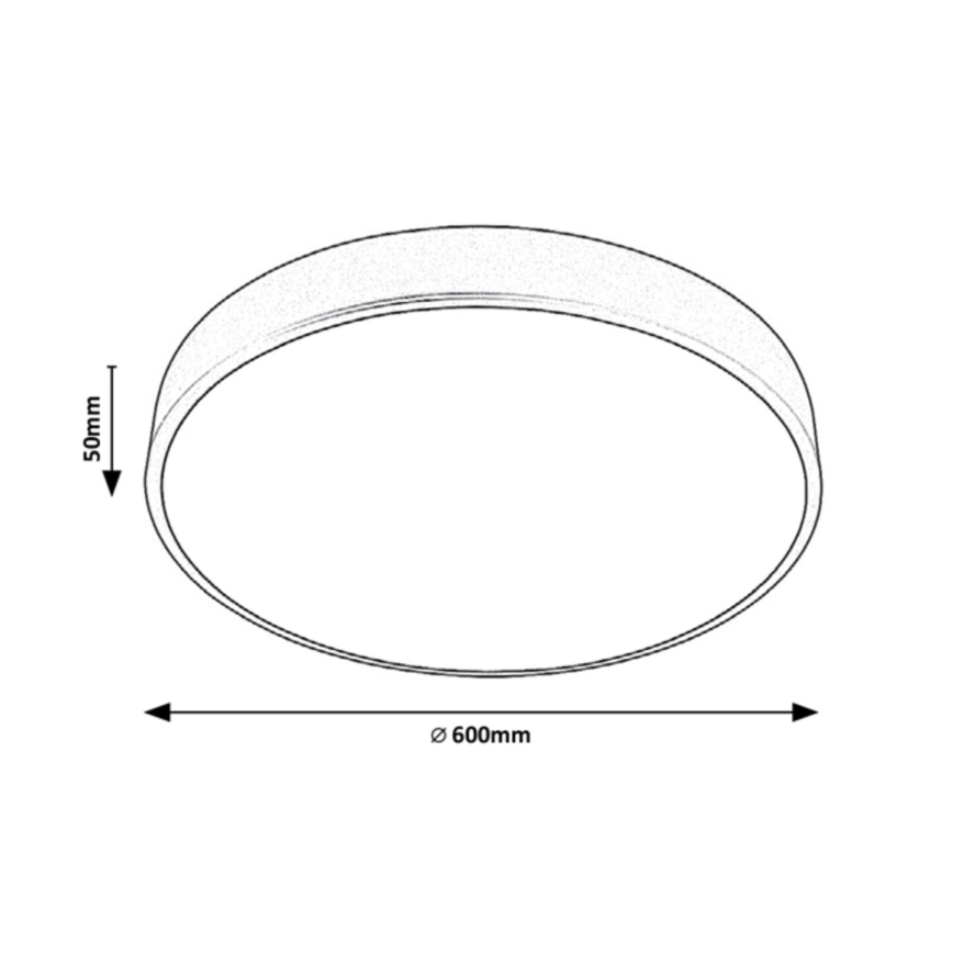 Rabalux - Dimmbare LED-Deckenleuchte LED/60W/230V 60 cm + Fernbedienung, Durchmesser 60 cm