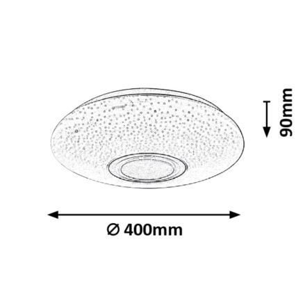 Rabalux - Dimmbare LED-RGB-Deckenleuchte mit Lautsprecher LED/24W/230V Wi-Fi + Fernbedienung