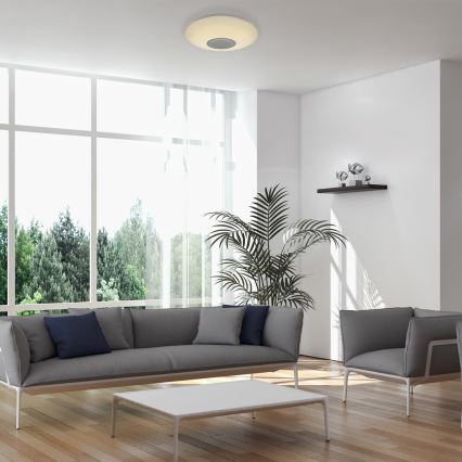 Rabalux - Plafonnier RGB à intensité variable avec haut-parleur LED/24W/230V Wi-Fi Tuya + Télécommande