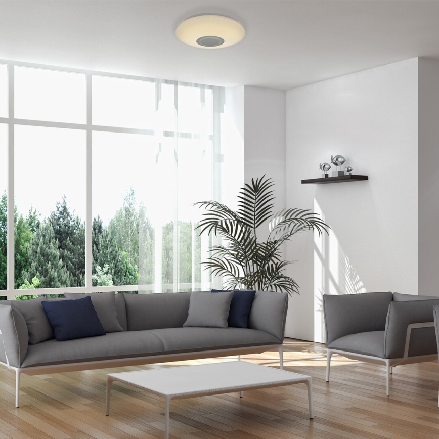 Rabalux - Plafonnier RGB à intensité variable avec haut-parleur LED/24W/230V Wi-Fi Tuya + Télécommande