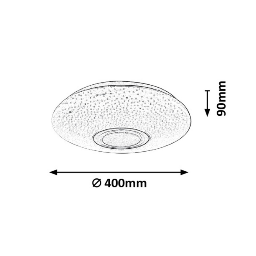 Rabalux - Plafonnier RGB à intensité variable avec haut-parleur LED/24W/230V Wi-Fi Tuya + Télécommande
