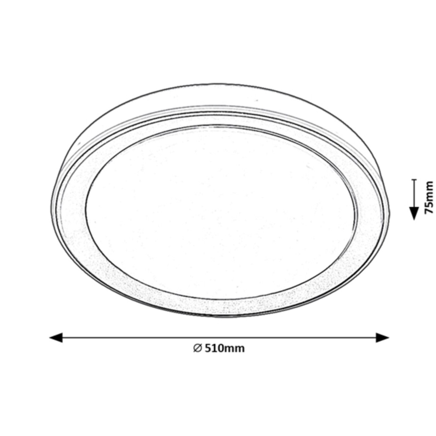 Rabalux - Plafonnier LED RGB dimmable LED/40W/230V 2700-6500K Wi-Fi Tuya Ø 51 cm + télécommande