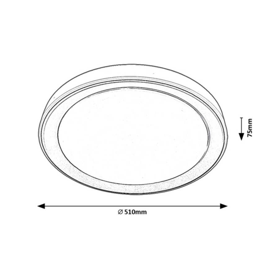 Rabalux - Plafoniera LED RGB dimmerabile LED/40W/230V 2700-6500K Wi-Fi Tuya  + telecomando