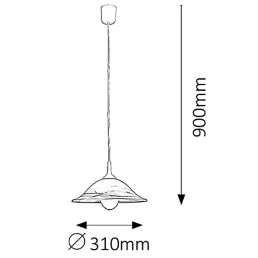 Rabalux - Lampadario 1xE27/60W/230V in vetro alabastrino