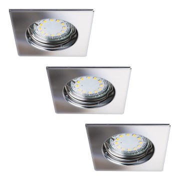 Rabalux - 3er-Set LED-Badezimmer-Einbauleuchten, je 1xGU10/3W/230V, IP44