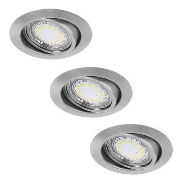 Rabalux - 3er-Set LED-Einbauleuchte 1x GU10/3W/230V IP40