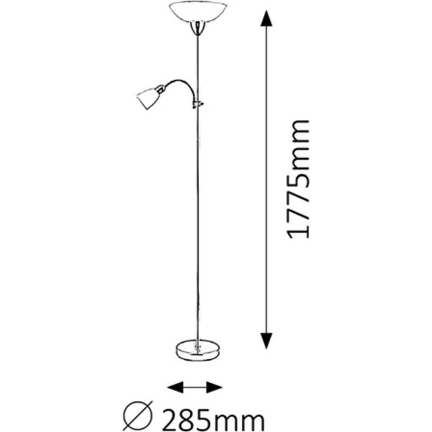 Rabalux - Lampada da terra 1xE27/60W+E14/40W
