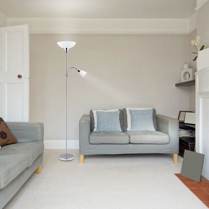 Rabalux - Lampadaire 1xE27/60W+E14/40W