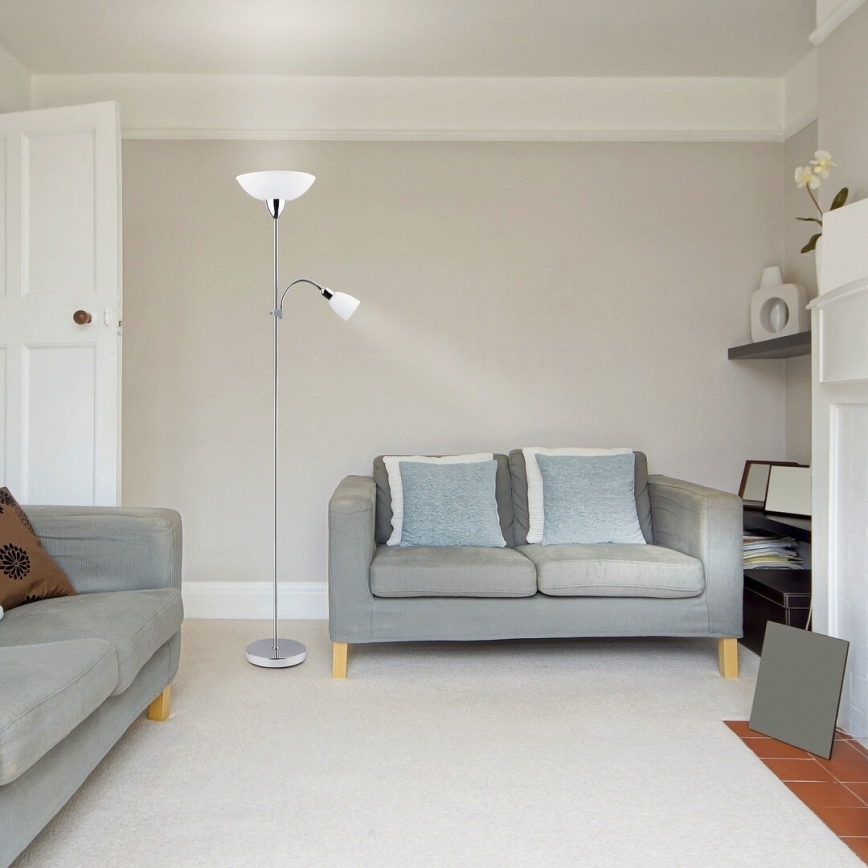 Rabalux - Lampadaire 1xE27/60W+E14/40W