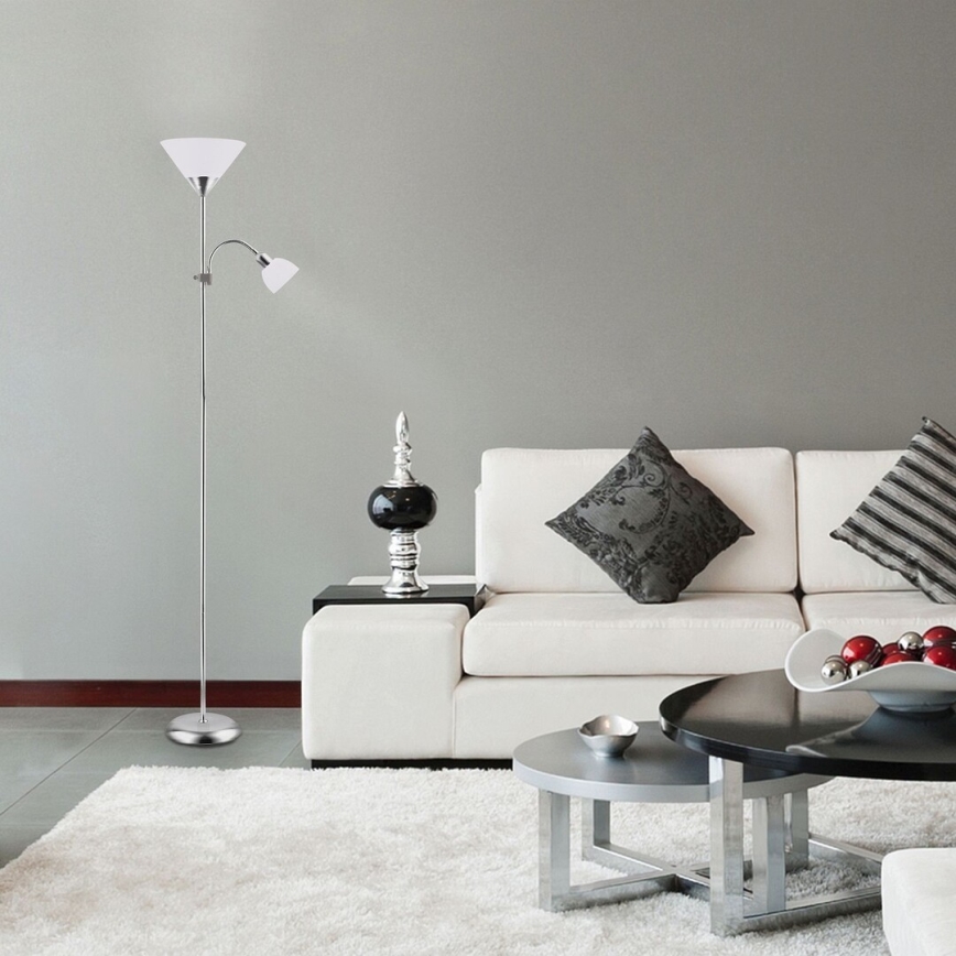 Rabalux - Lampadaire 1xE27/100W+E14/25W