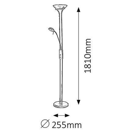 Rabalux - Lampada da terra 1xR7s/230W + 1xG9/40W