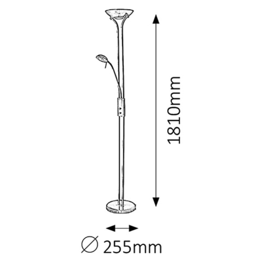 Rabalux - Lampada da terra 1xR7s/230W + 1xG9/40W