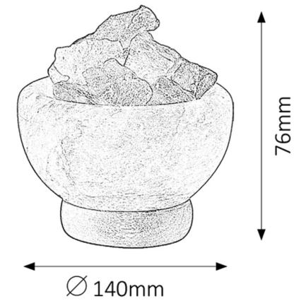 Rabalux - Lampada di sale 1xE14/15W/230V 3,2 kg