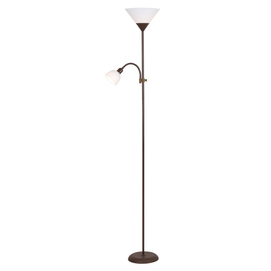 Rabalux - Lampada da terra 1xE27/100W+1xE14/25W/230V marrone