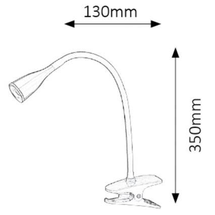 Rabalux - Lampada da tavolo LED con morsetto LED/4,5W/230V