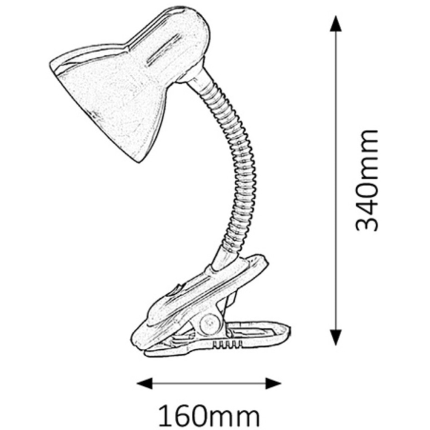 Rabalux - Lampada con clip 1xE27/40W/230V