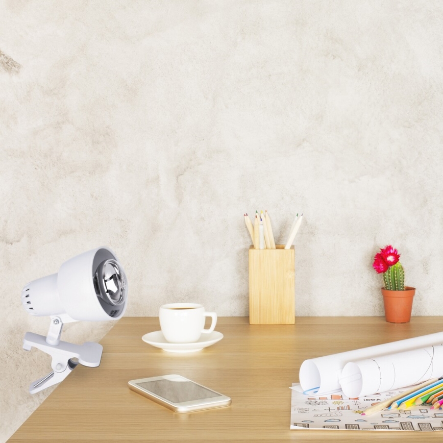 Rabalux - Lampada con morsetto 1xE14/40W/230V bianco