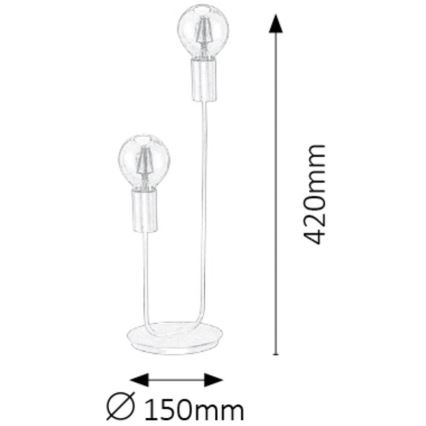 Rabalux - Lampe de table 2xE27/15W/230V