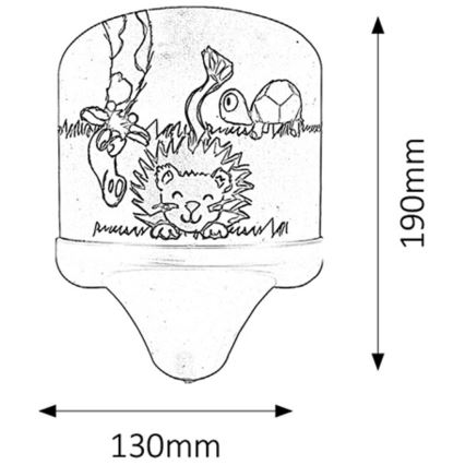 Rabalux - Applique da parete per bambini E14/7W/230V