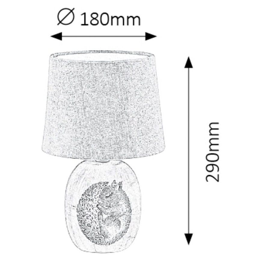 Rabalux - Lampada da tavolo per bambini 1xE14/40W/230V marrone
