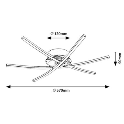 Rabalux - Plafonnier LED/21W/230V 4000K Ø 57 cm