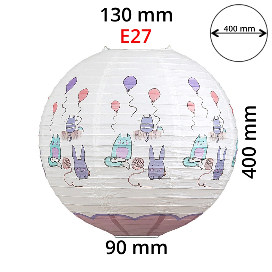 Rabalux 4632 - Kinder-Lampenschirm für Kinder-Hängeleuchte CATHY E27 d 40 cm