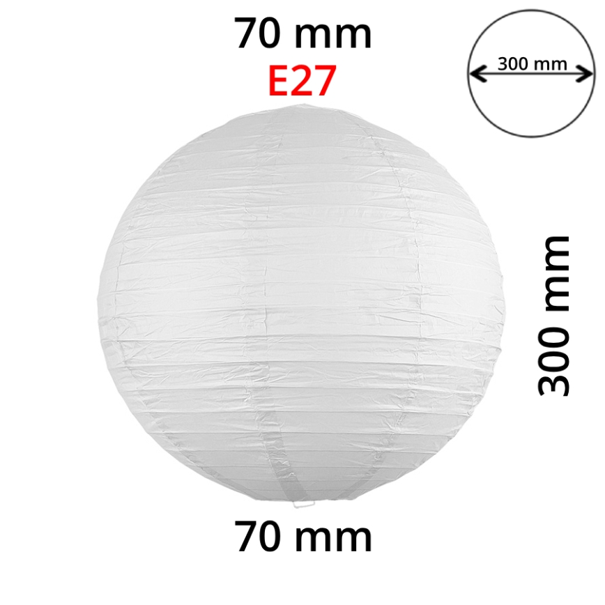 Rabalux 4894 - Paralume per lampadario RICE bianco E27 diametro 30 cm