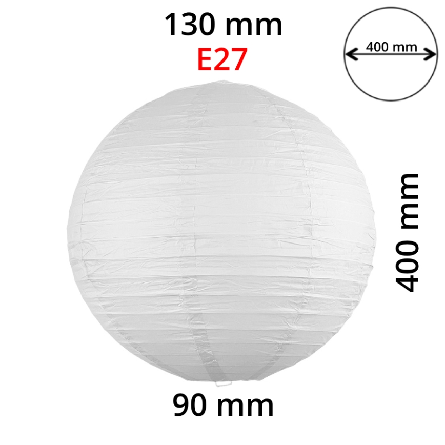 Rabalux 4898 - Lampenschirm für Hängeleuchte RICE weiß E27 d 40 cm