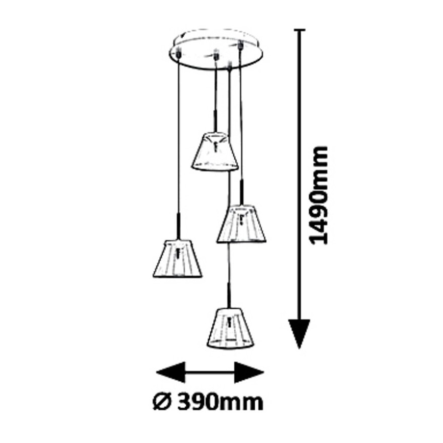 Rabalux 5032 - Lampadario LED a sospensione con filo AVIANA 4xLED/6W/230V