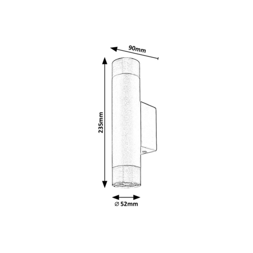 Rabalux - Applique ZIRCON 2xGU10/5W/230V