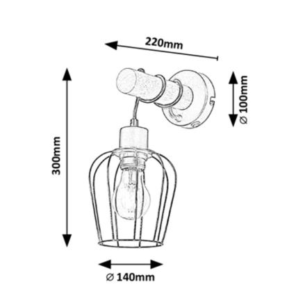 Rabalux - Wandleuchte 1xE27/40W/230V Gummibaum