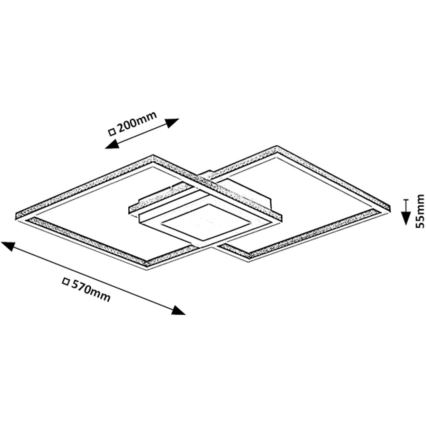 Rabalux - Lustre monté en surface LED LED/40W/230V