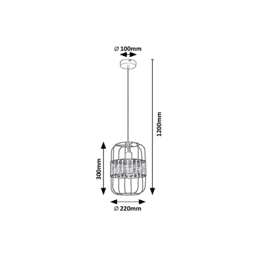 Rabalux - Lampadario su corda 1xE27/40W/230V