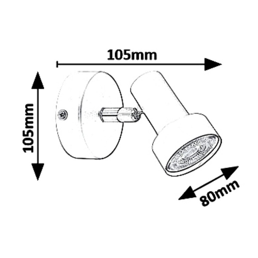 Rabalux 5322 - Wandspot KONRAD 1xGU10/50W/230V