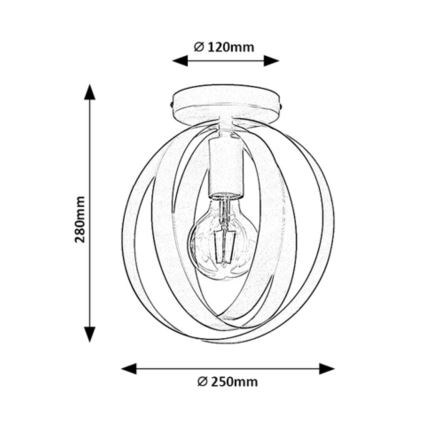 Rabalux - Plafonnier 1xE27/40W/230V diam. 25 cm