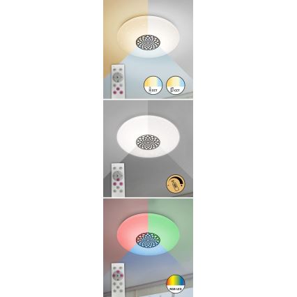 Rabalux - Plafoniera LED RGB dimmerabile LED/40W/230V 3000-6500K Wi-Fi Tuya diametro 60 cm + telecomando