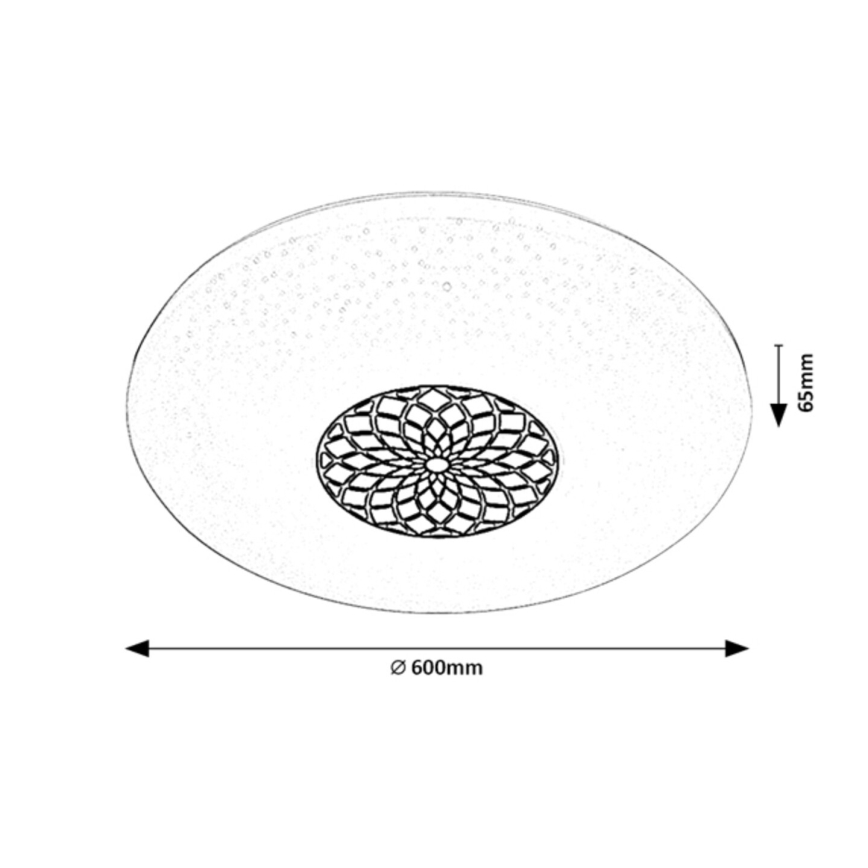 Rabalux - Plafoniera LED RGB dimmerabile LED/40W/230V 3000-6500K Wi-Fi Tuya diametro 60 cm + telecomando