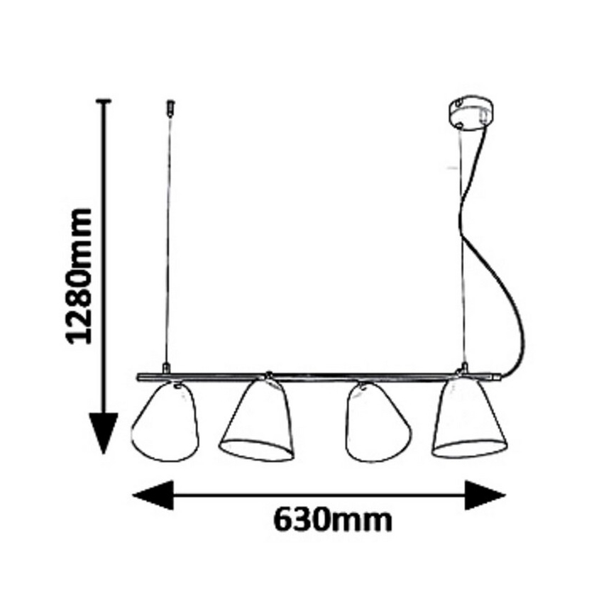 Rabalux 5377 - Lampadario a sospensione con filo ALTDER 4xE14/40W/230V