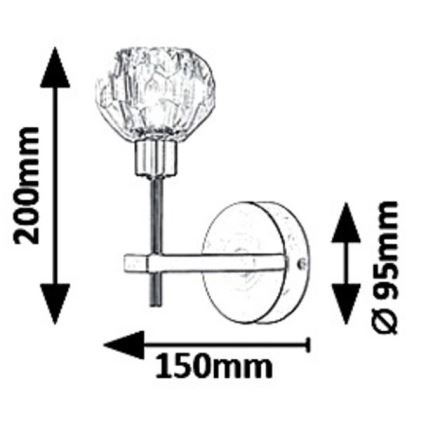Rabalux 5394 - Applique KASSIA 1xG9/5W/230V
