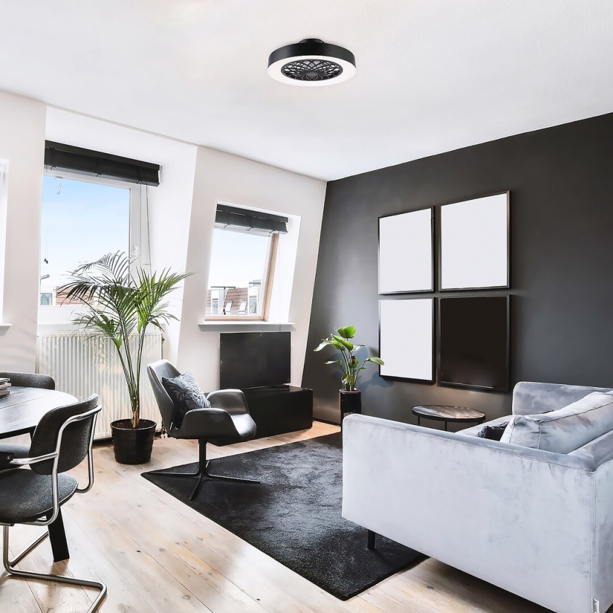 Rabalux - Plafonnier à intensité variable avec ventilateur LED/35W/230V 3000-6000K + télécommande