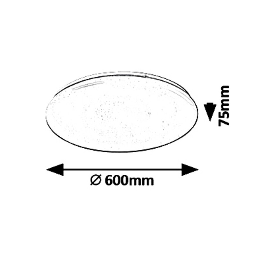 Rabalux - Plafonnier LED dimmable LED/60W/230V + télécommande Ø 60 cm