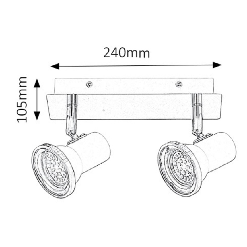 Rabalux - LED Badezimmer-Spotlight 2xGU10/4,5W/230V