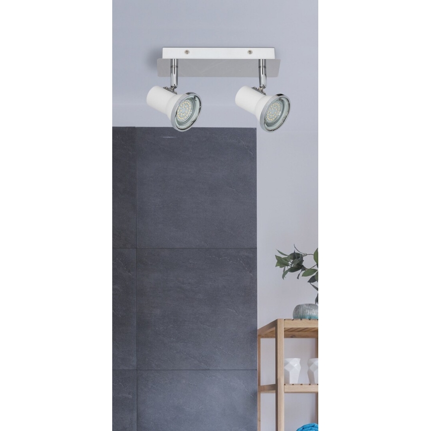 Rabalux 5498 - Faretto LED da bagno STEVE 2xGU10/4,5W/230V