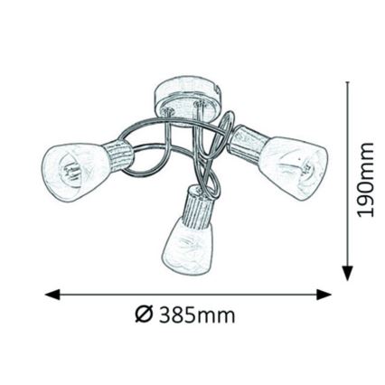 Rabalux - Lampadario fisso 3xE14/40W/230V