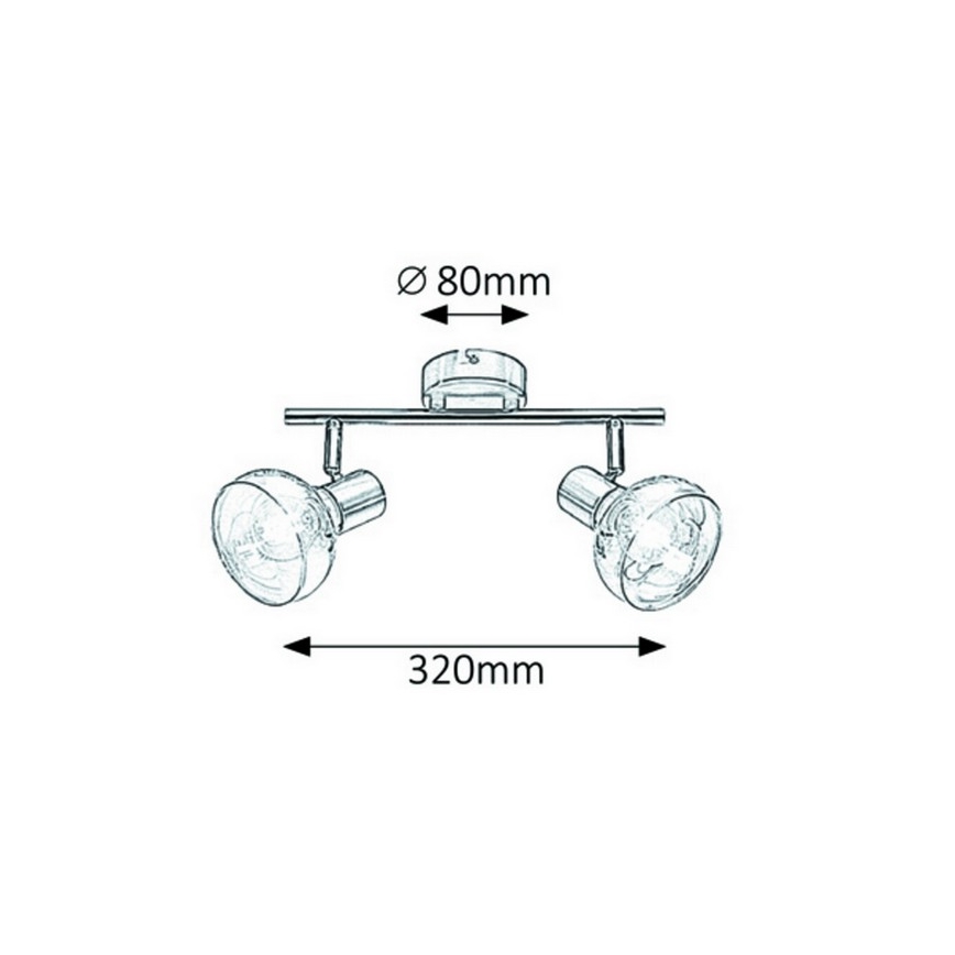 Rabalux 5547 - Faretto HOLLY 2xE14/40W/230V oro