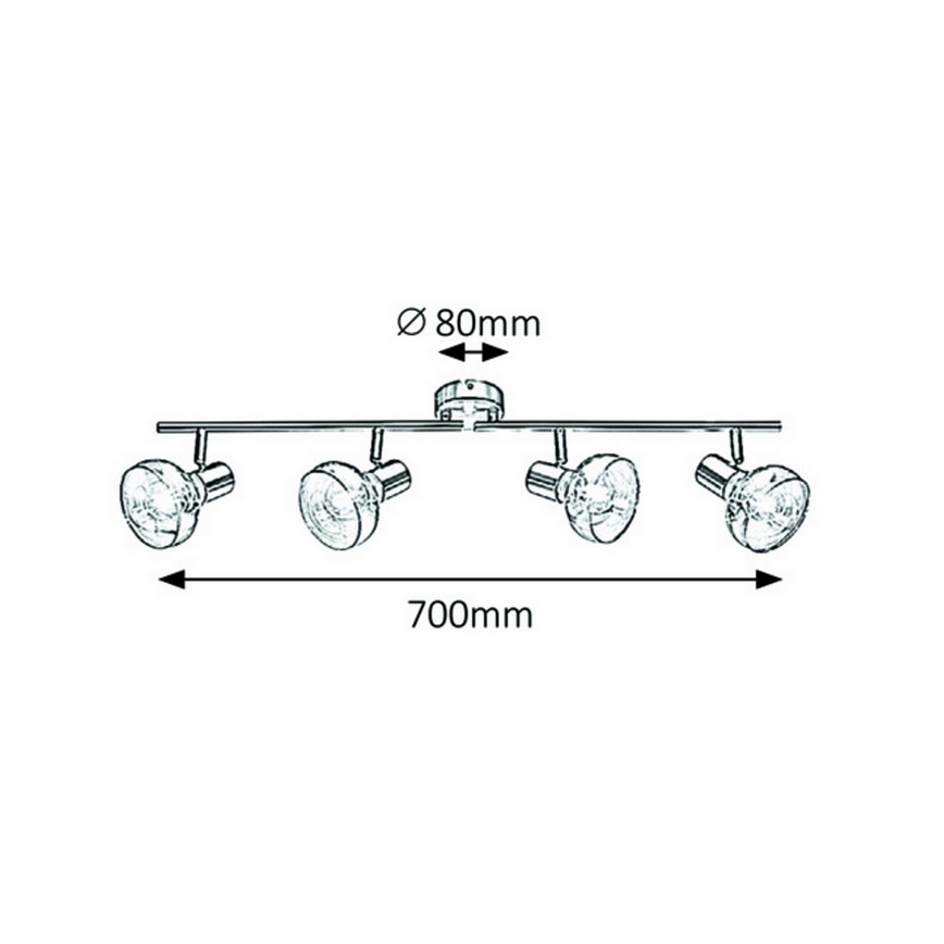 Rabalux 5550 - Faretto HOLLY 4xE14/40W/230V oro