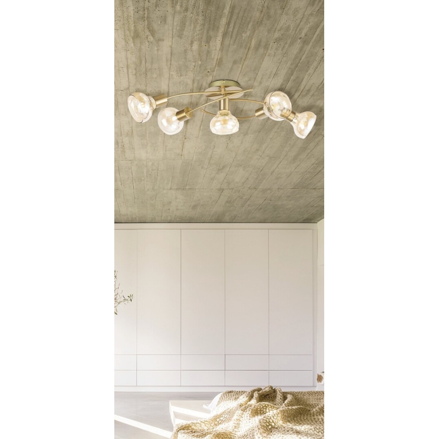 Rabalux - Lampadario fisso 5xE14/40W/230V oro