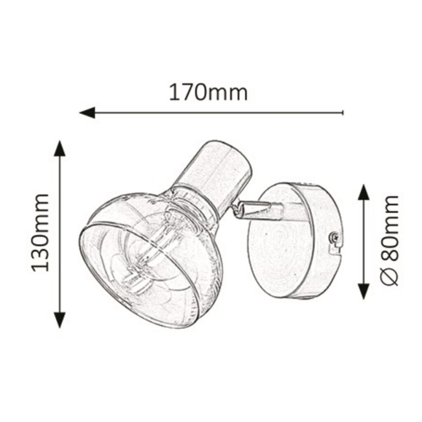 Rabalux - Applique murale 1xE14/40W/230V Chrome brillant