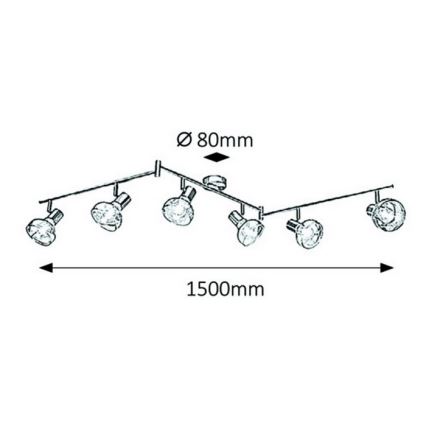 Rabalux 5562 - Faretto HOLLY 6xE14/40W/230V cromo lucido