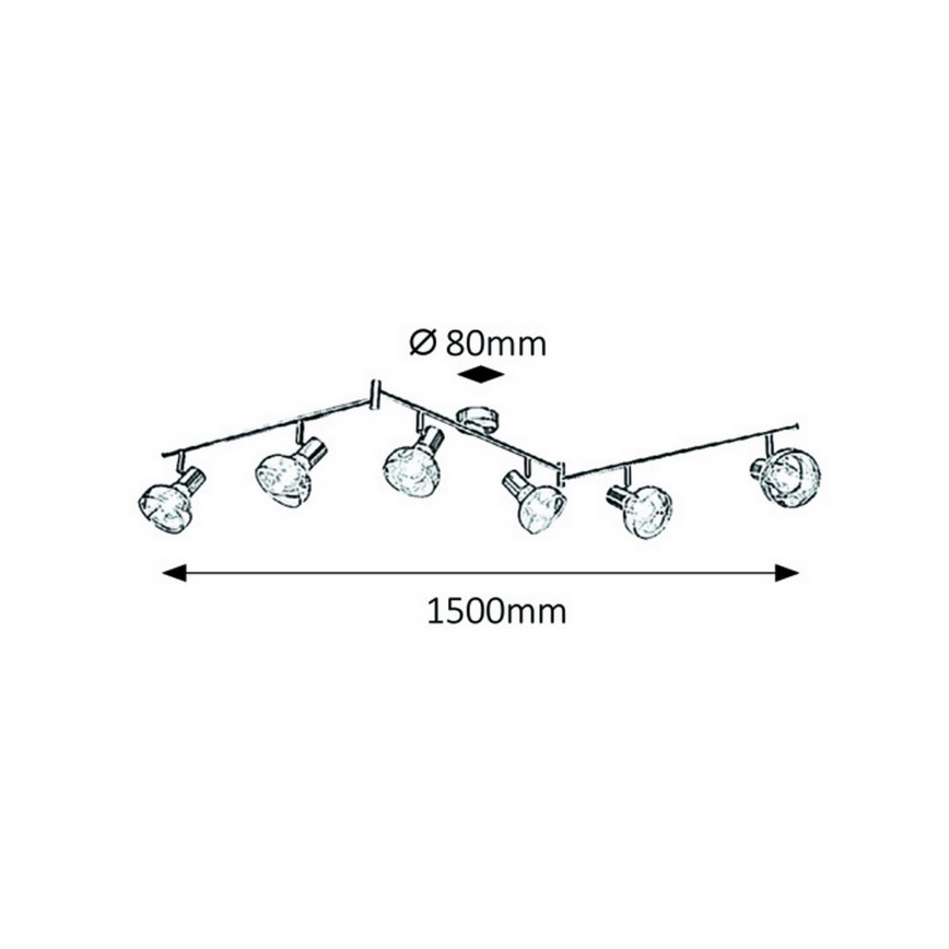 Rabalux 5562 - Faretto HOLLY 6xE14/40W/230V cromo lucido